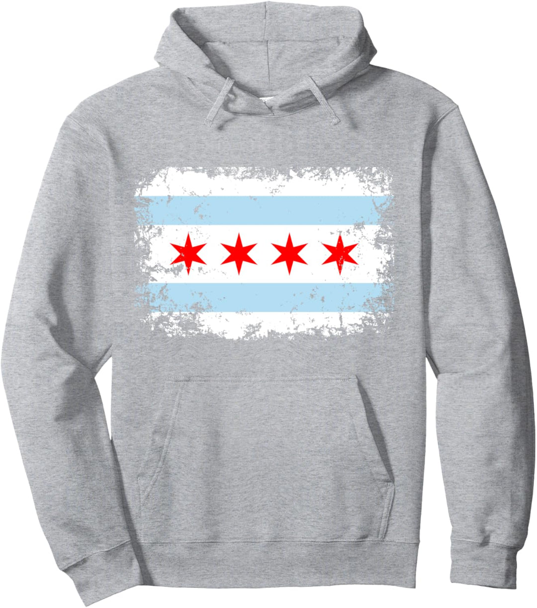 Flagge von Chicago Pullover Hoodie