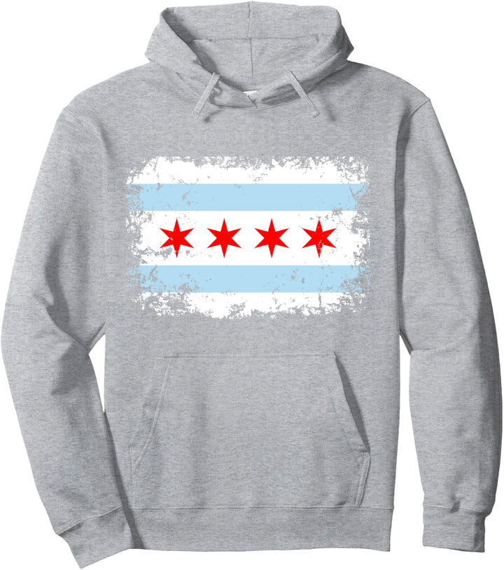 Flagge von Chicago Pullover Hoodie