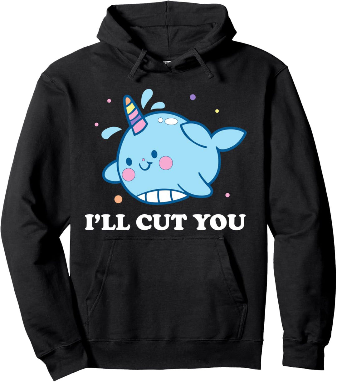 Lustiger Narwal schneidet Ihnen Einhorn vom Meeresgeschenk Pullover Hoodie
