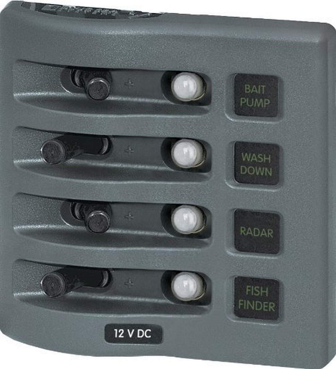 Blue Sea Systems WeatherDeck Wasserdicht Panels 4 Pos., Leistungsschalter, 4 Pos., Leistungsschalter