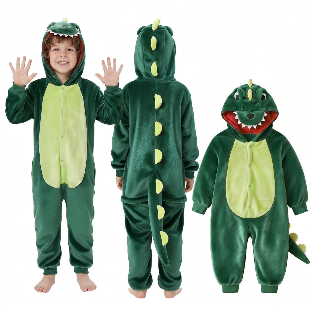 Seawhisper Dinosaurier Kostüm Kinder 92 98 Dino Drachen Kostüm Jumpsuit Schlafoverall Tier Halloween
