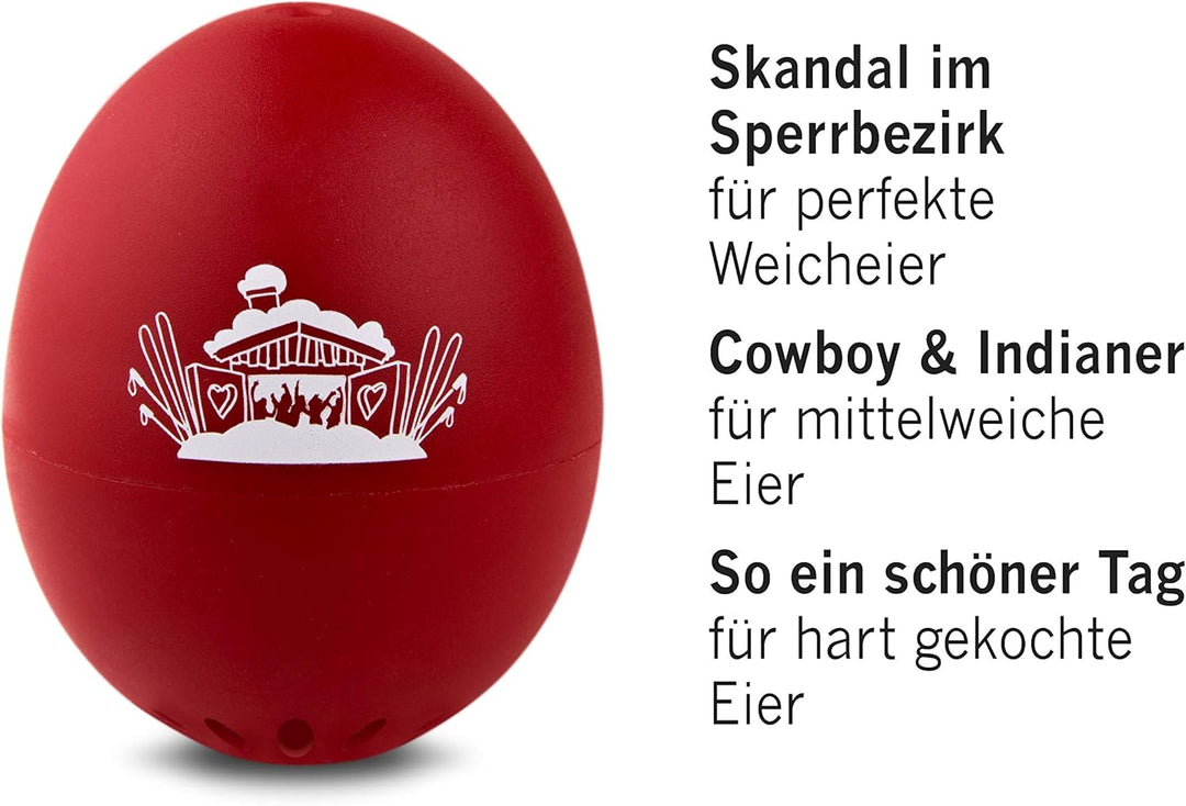 Apres Ski PiepEi - Singende Eieruhr zum Mitkochen - Eierkocher für 3 Härtegrade - Spielt Skandal im
