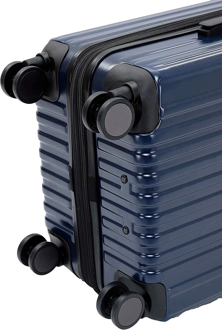 M816 TSA-Schloss Koffer Reisekoffer Trolley Kofferset Hardschale Boardcase (Dunkelblau, Mittler Koff