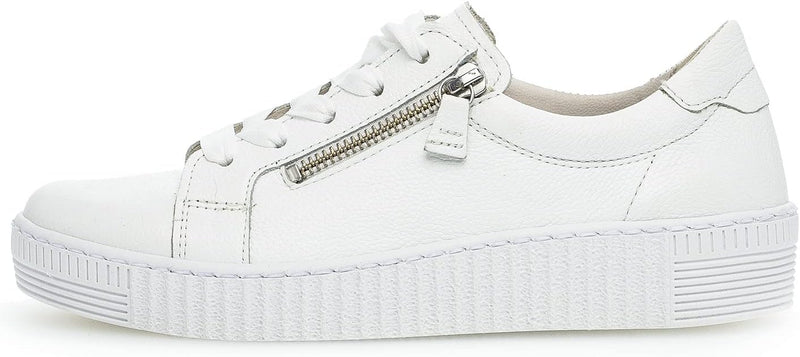 Gabor Damen Low-Top Sneaker | Frauen Halbschuhe | Wechselfussbett | Best Fitting 37 EU Weiss 21, 37