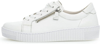 Gabor Damen Low-Top Sneaker | Frauen Halbschuhe | Wechselfussbett | Best Fitting 38 EU Weiss 21, 38