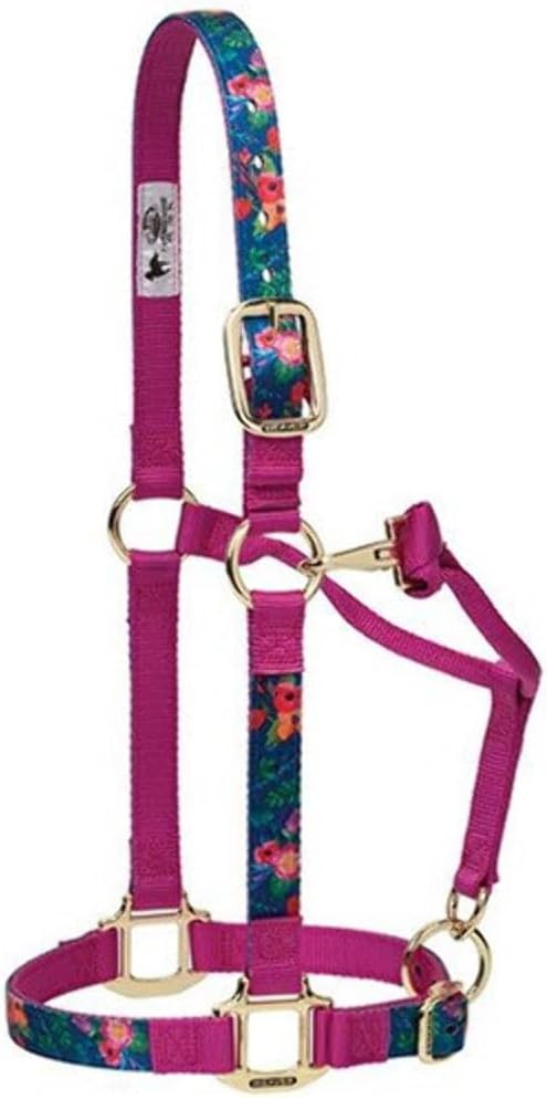 Weaver Leather Verstellbares, gemustertes Nylon-Pferdehalfter, cactus