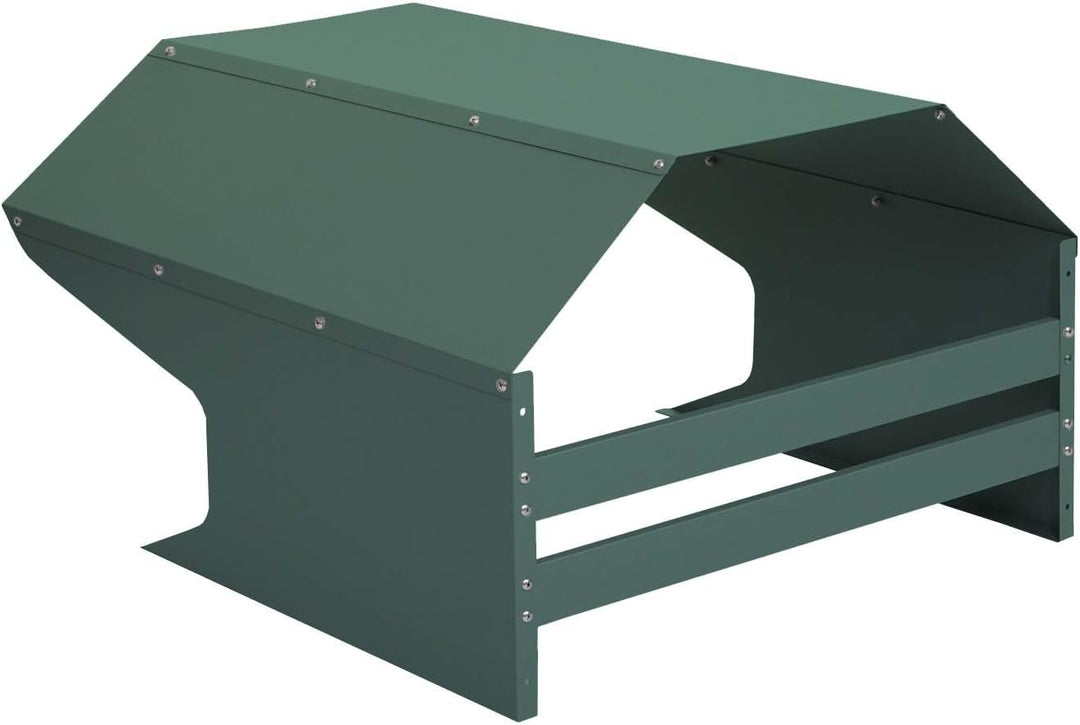 Mähroboter-Garage HWC-L43, Dach Unterstand für Rasenmäher, Metall 40x59x69cm - grün, Grün