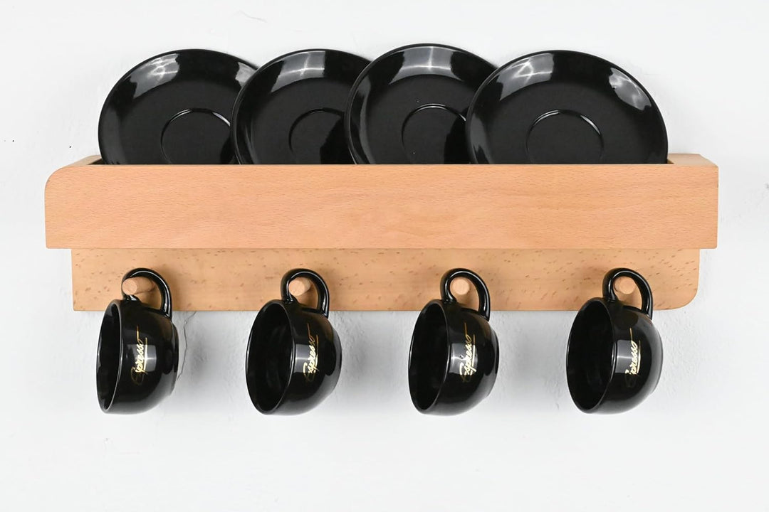 Garderobe Holz Porter Regal Wand Flurgarderobe mit Ablage Eiche (40 cm Länge, Buche geölt) 40 cm Län