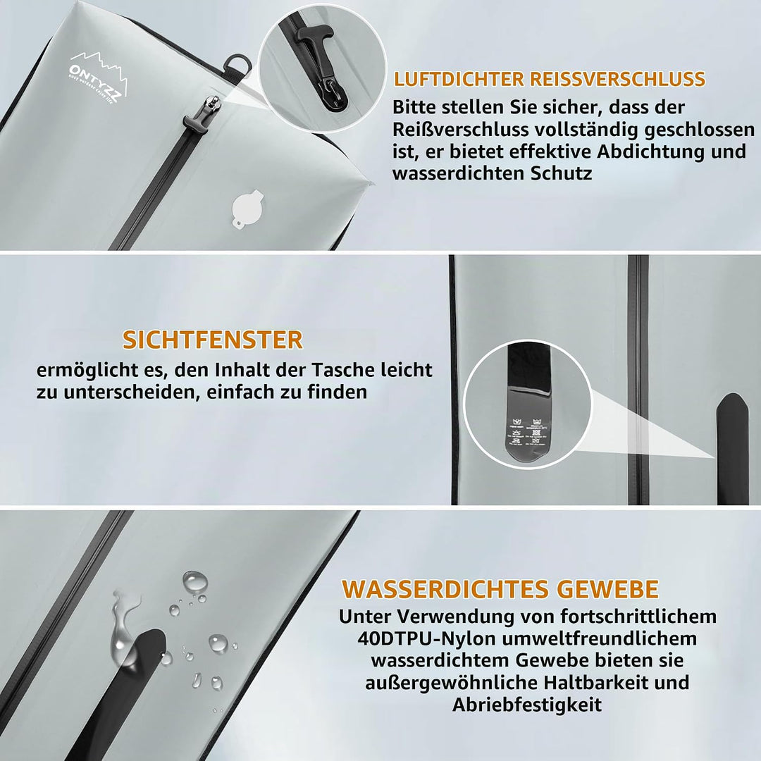 Vakuumbeutel für Kleidung Wiederverwendbar TPU Vakuumierbeutel mit Luftdichtem Ventil Reise Nylon Or