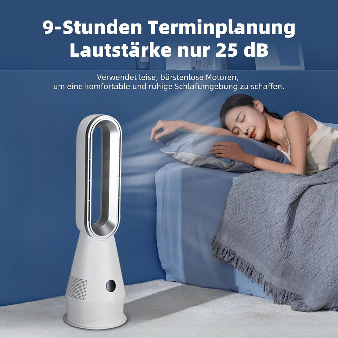 JF-500 Turmventilator mit Heizung, Kühlung, Luftreiniger, 120° Oszillation, Fernbedienung