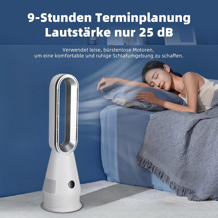 JF-500 Turmventilator mit Heizung, Kühlung, Luftreiniger, 120° Oszillation, Fernbedienung