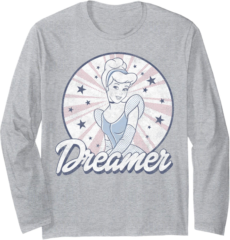 Disney Cinderella Dreamer Retro Style Circle Portrait Langarmshirt