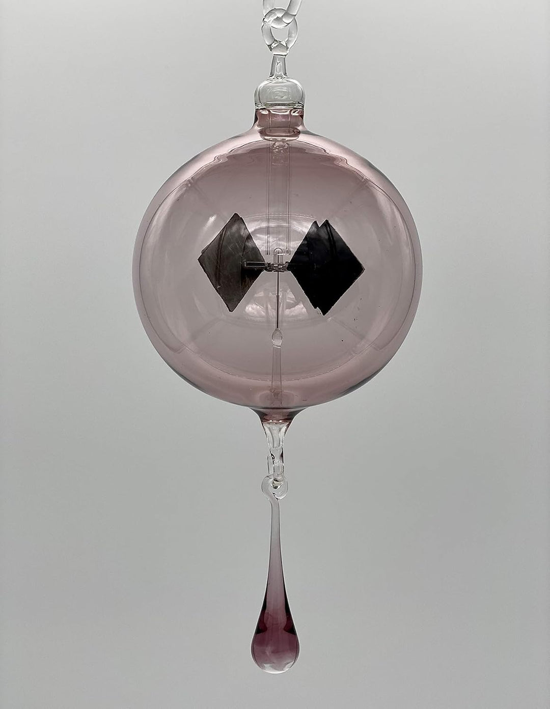 Lichtmühle Radiometer Transparent Glas Handarbeit hängend mit Tropfen