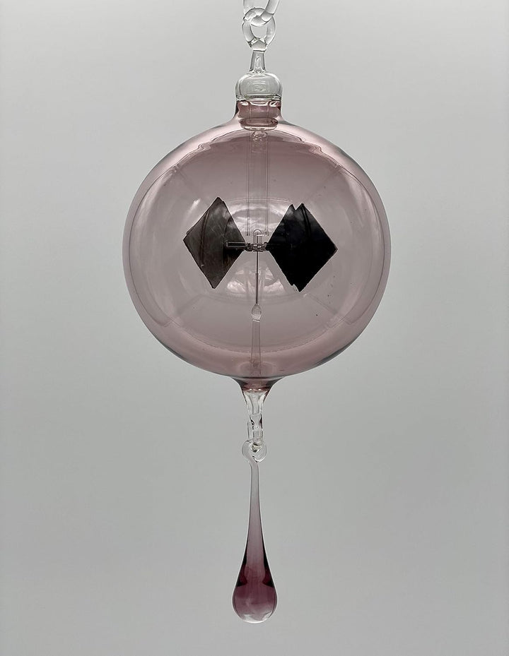 Lichtmühle Radiometer Transparent Glas Handarbeit hängend mit Tropfen