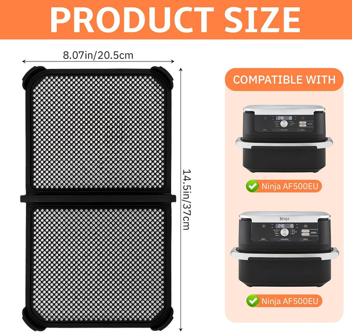 Spritzschutz für Ninja Foodi Flexdrawer 10,4 l Heissluftfritteuse AF500eu, Wiederverwendba Silikon A