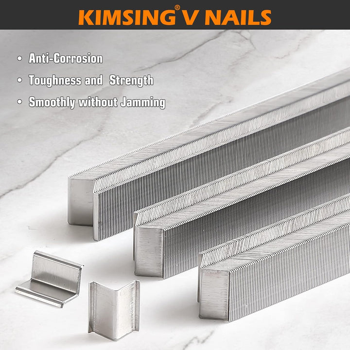 KIMSING 30 Gauge 12mm Länge V-Nägel, 4000 PCS/BOX, Bilderrahmennägel für hartes oder weiches Holz, f