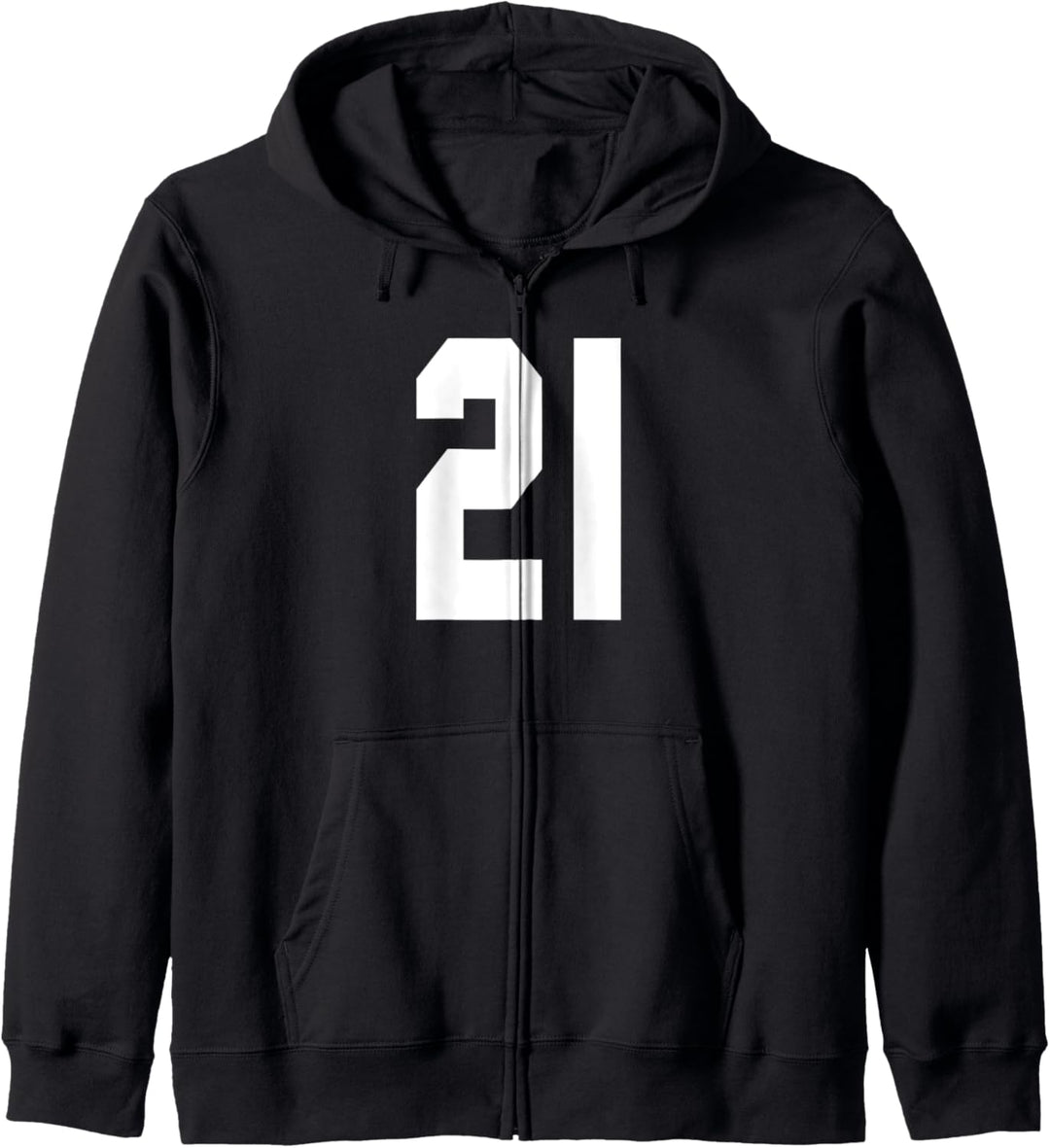 # 21 Team Sports Trikot vorne & hinten Number Player Fan Kapuzenjacke