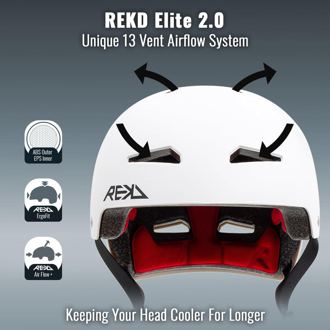 Rekd Elite 2.0 Helmet Helm S/M (53-36cm) Weiss, S/M (53-36cm) Weiss