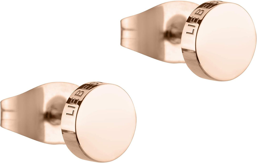 LIEBESKIND Halskette (Roségold, Edelstahl) Roségold Bundle mit Ohrringe LJ-0485-E-05, Roségold Bundl