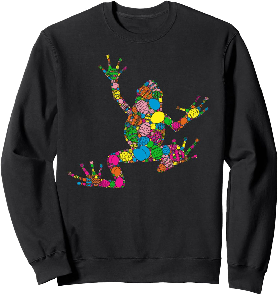 Bunte Ei Frosch Frauen Männer Kinder - Ostern Sweatshirt