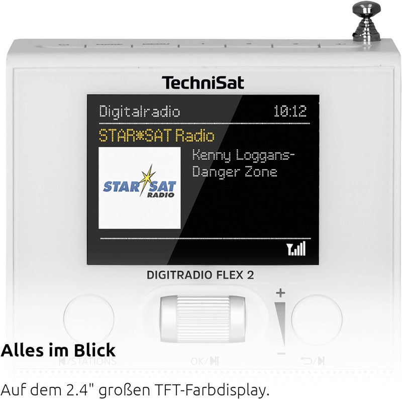 TechniSat DIGITRADIO Flex 2 - DAB Steckdosenradio (DAB+ Radio, UKW, Audio Eingang, USB Ladefunktion,