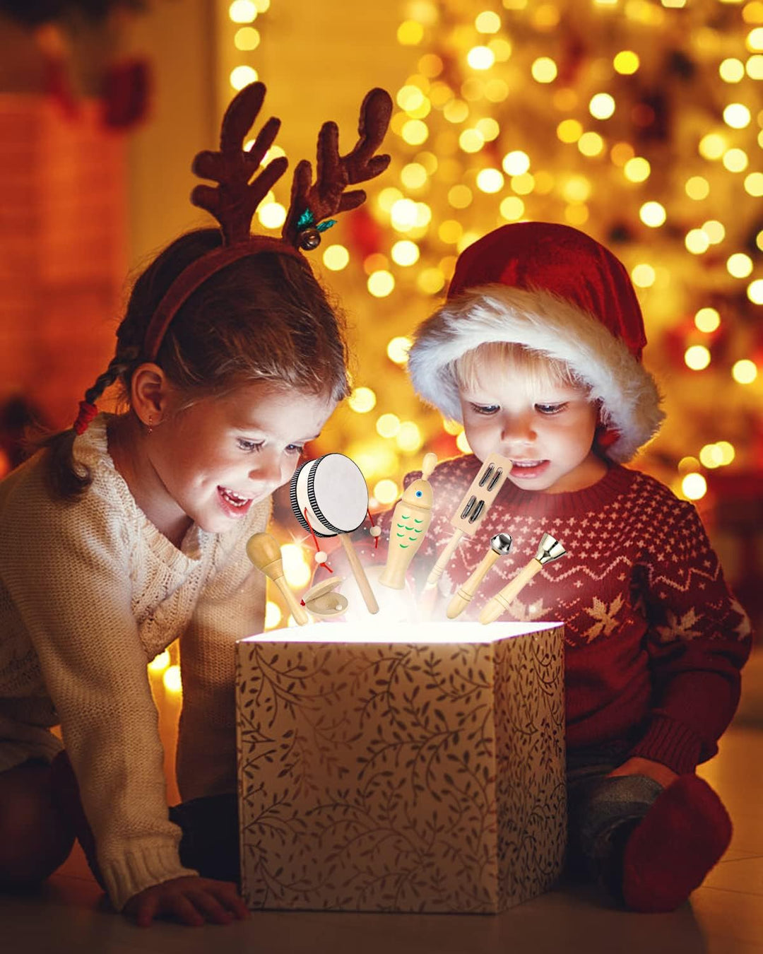 JOFLVA Musikinstrumente Für Kinder, 29 PCS Musikinstrumente Musical Instruments Set, Kinderspielzeug