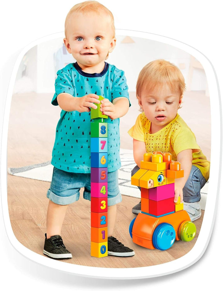 MEGA Bloks GFG19 - Bloks 123 Counting Item (30 Teile), Babyspielzeug ab 12 Monaten, Mehrfarbig