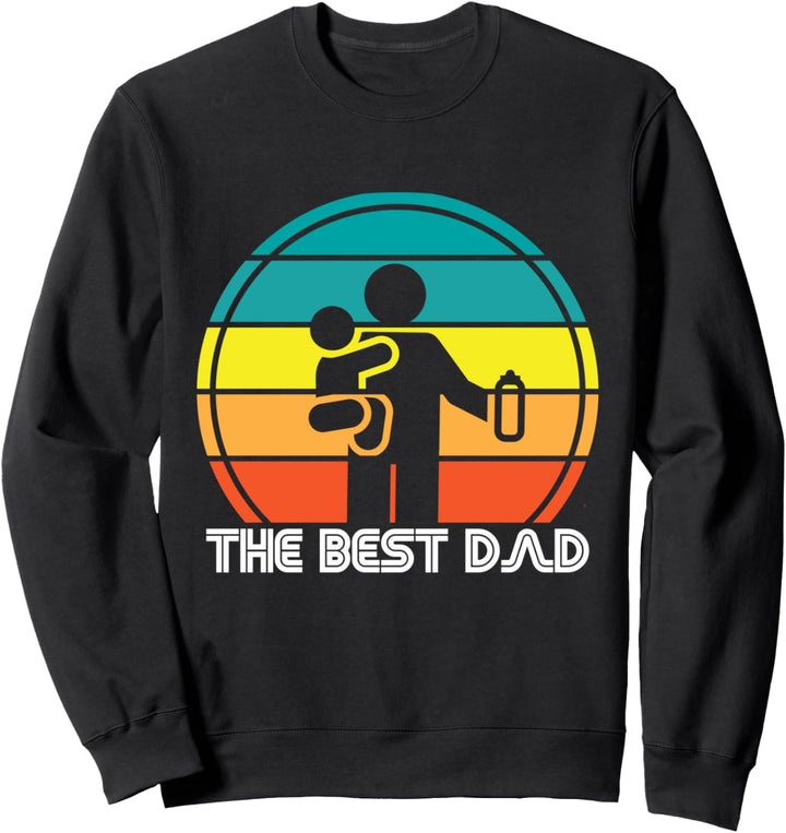 Retro Bester Vater Kleinkind Daddy Dad Stolzer Familie König Sweatshirt