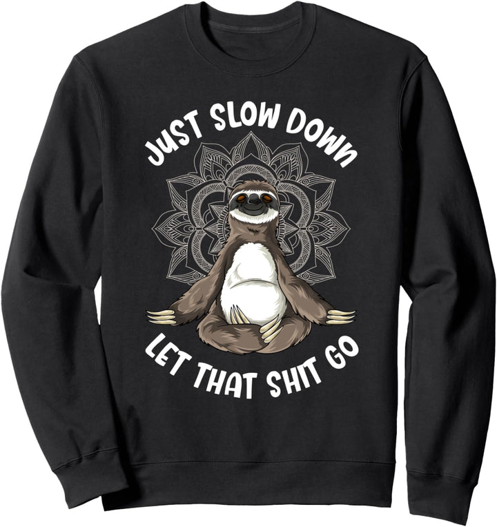 Faultier Meditation Acro Yoga Namaste Mandala Sloth Sweatshirt