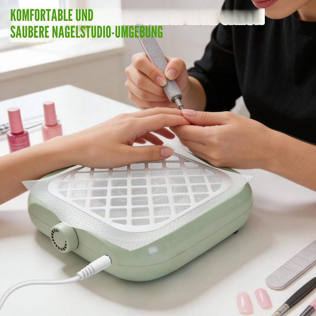 18W Staubabsaugung für Nägel - 6000RPM leiser Nagelstaubsauger, Geräuscharm, Starke Saugkraft, für M