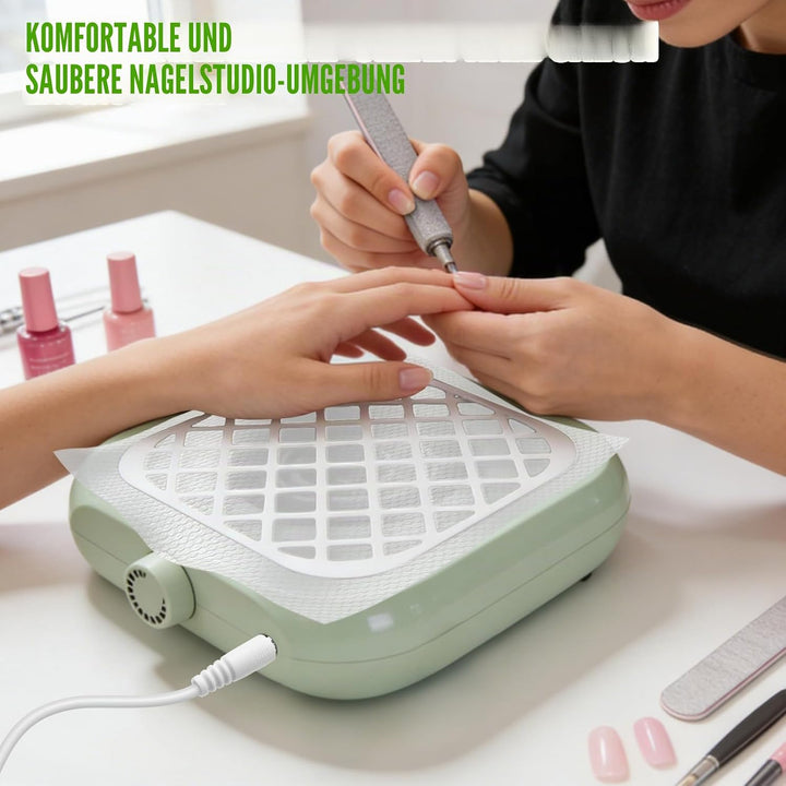 18W Staubabsaugung für Nägel - 6000RPM leiser Nagelstaubsauger, Geräuscharm, Starke Saugkraft, für M