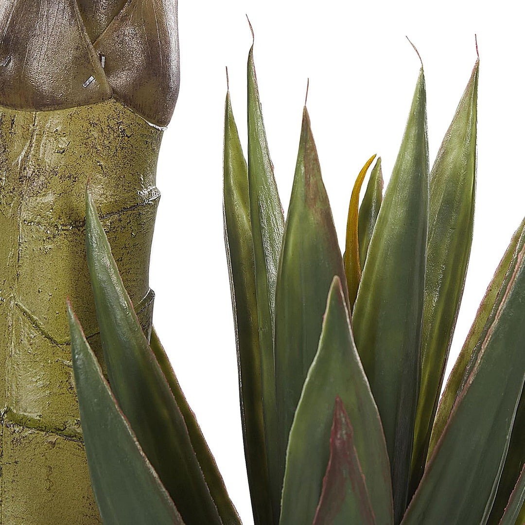 Dekopflanze in Aloe Vera-Form Kunststoff 90 cm grün Yucca