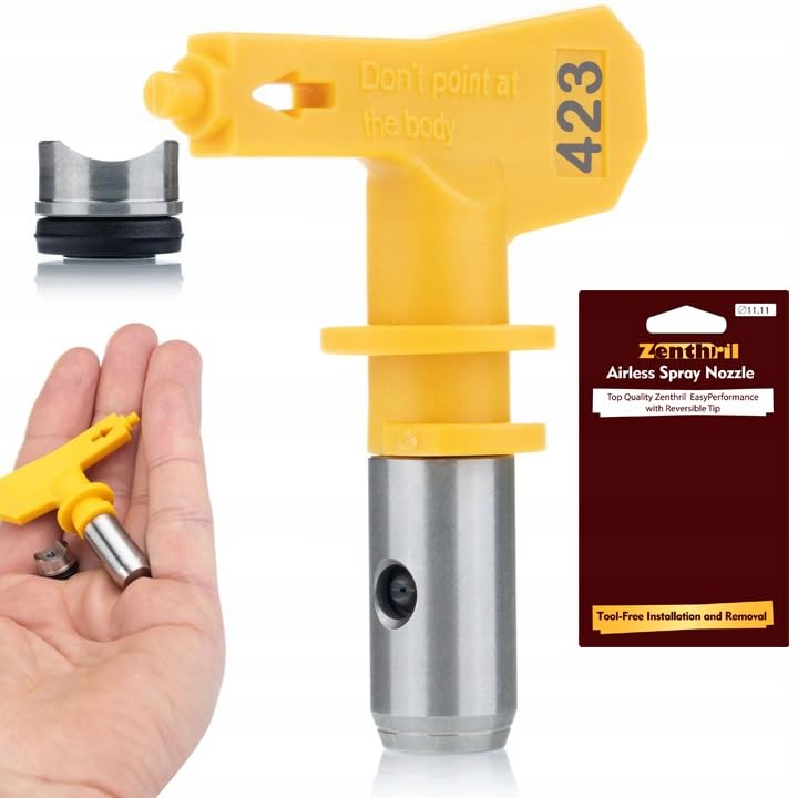 Zenthril EasyPerformance 423 – Hochdruck Farbdüse | Sprühbreite 20 cm | Aussenfarben, Fassaden, Hydr