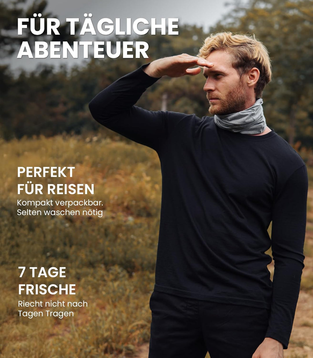 Merino.tech 100% Merino Unterwäsche Herren Set - Leicht, Mittelgewicht, Thermounterwäsche Merinowoll