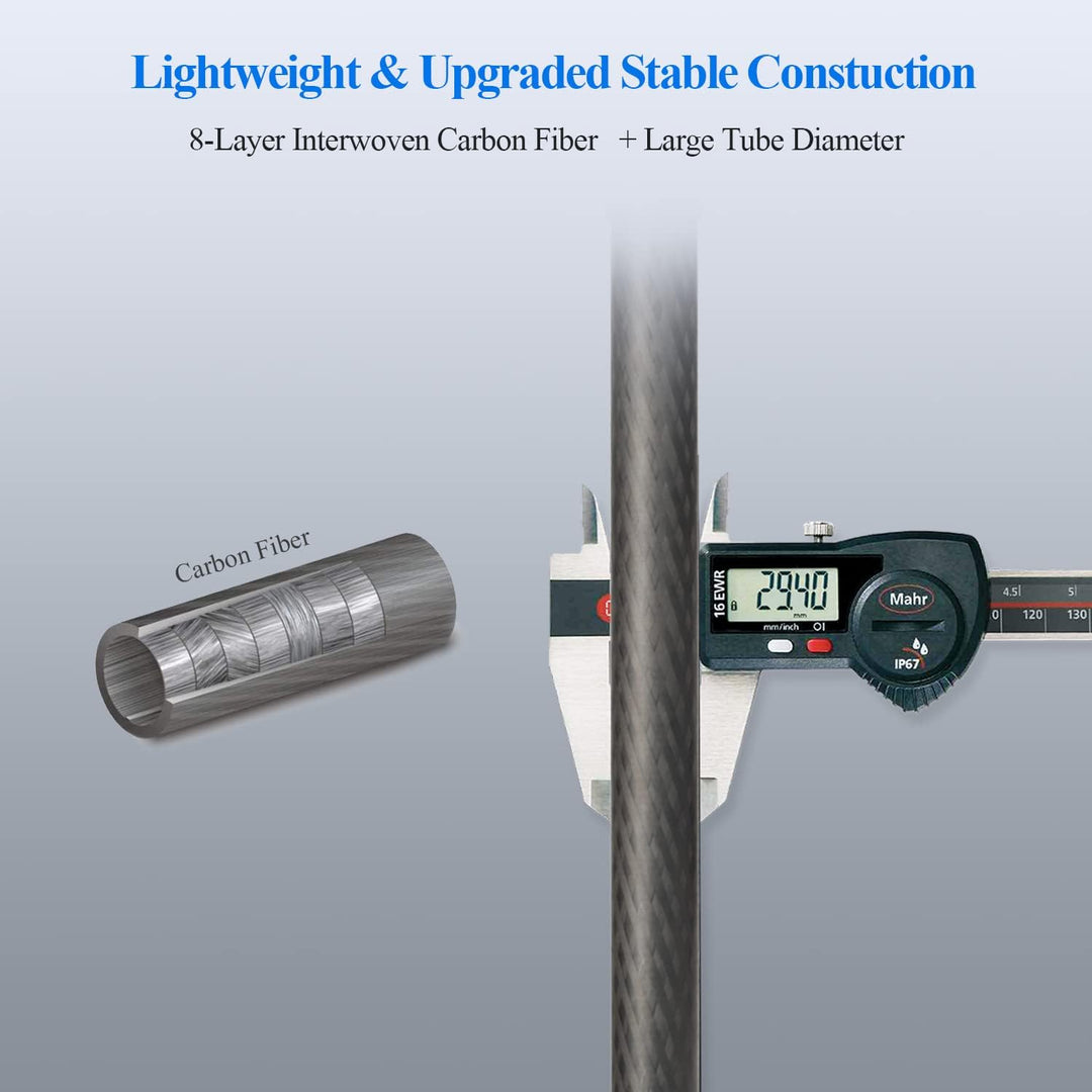 SIRUI Professionelles Carbonfaser-Stativ mit 360°Fluid-Videokopf, 184,4cm wasserdichtes Video-Kamera
