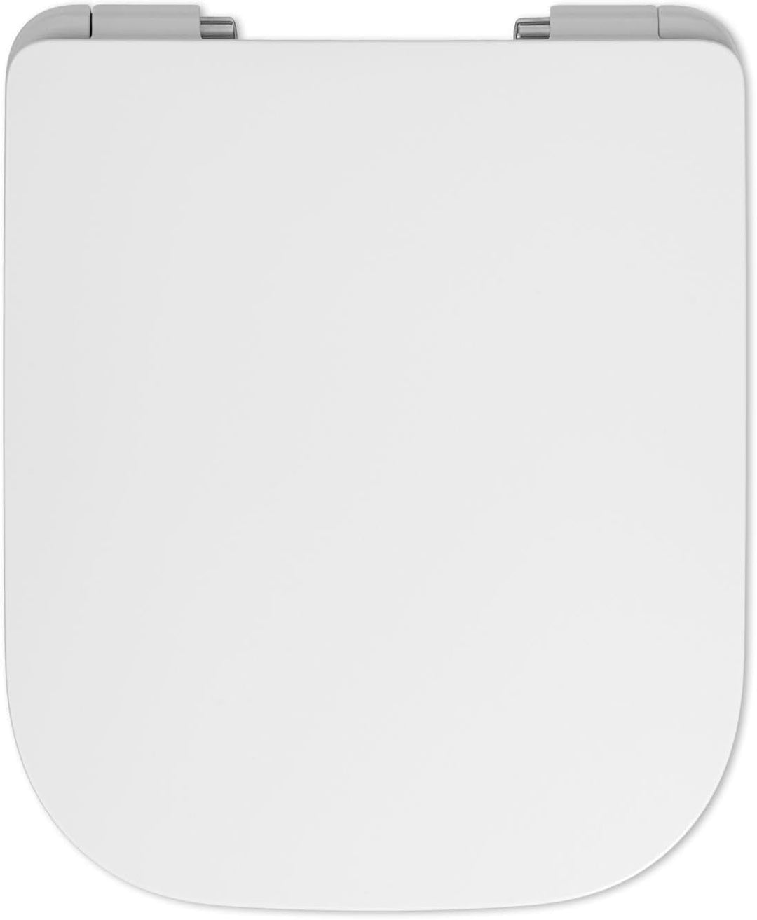 VIGOUR Derby WC Sitz DESIAS D-Form Weiss Absenkautomatik Edelstahlscharnier Softclose | NEU