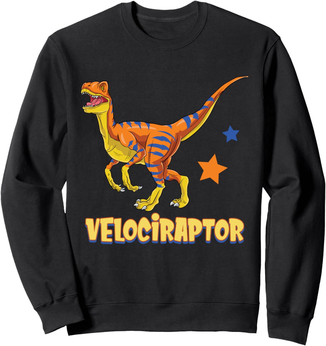 Velociraptor Dinosaurier Saurier Sammlung Jungen Dino Sweatshirt