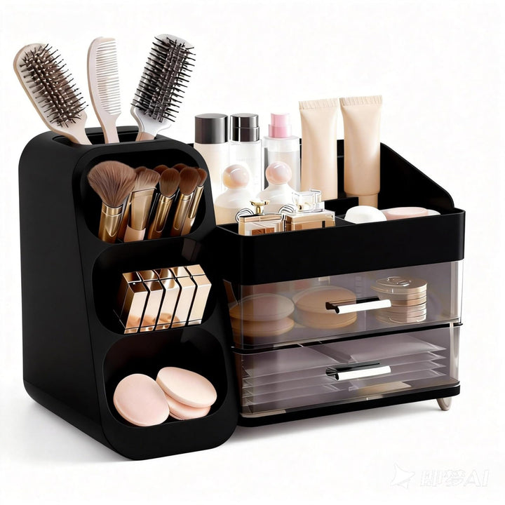 Kosmetik Organizer mit Schubladen,Schminktisch Organizer Grosse für Makeup,Schminke und Skincare Auf
