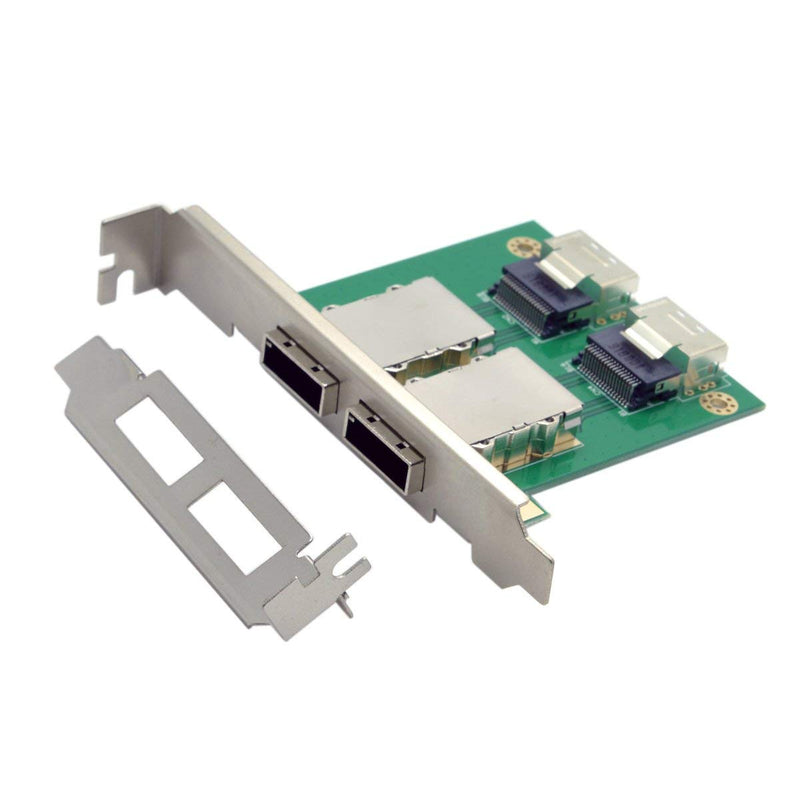 jser Dual Anschlüsse Mini-SAS SFF-8088 zu SAS 36-pin SFF-8087 PCBA weiblich Adapter mit PCI-Halterun