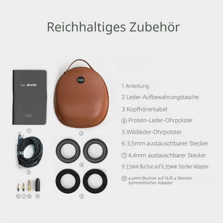 FIIO FT3 HiFi Studio 350 Ohm kabelgebundener Over-Ear/Open-Back-Kopfhörer, 60 mm Hochleistungs-Dynam