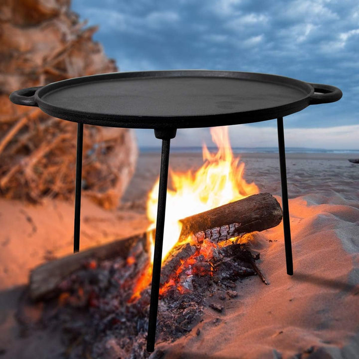 Antikas - Pizzaplatte im modernen Design, Transportable Pizzaplatte, Eisen, Schwarz