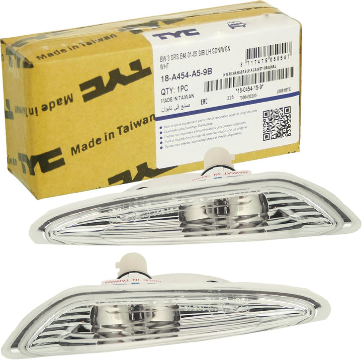 BandelOne enthält 2x TYC Seitenblinker Weiss passend für 3er E46 Limo Touring Facelift X3 E83