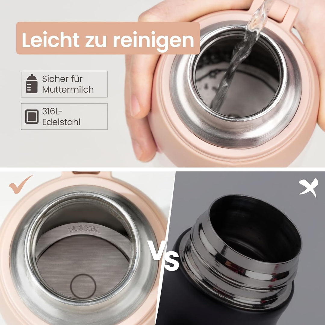 Tragbarer Flaschenwärmer Baby Unterwegs mit 500ml Grosse Kapazität, Schnelle Erwärmung, USB-C & 36 W