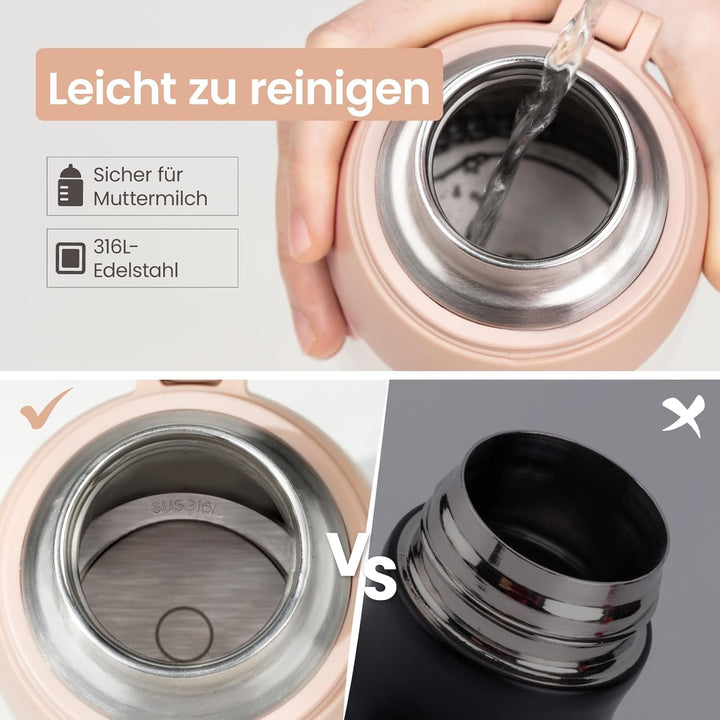 Tragbarer Flaschenwärmer Baby Unterwegs mit 500ml Grosse Kapazität, Schnelle Erwärmung, USB-C & 36 W