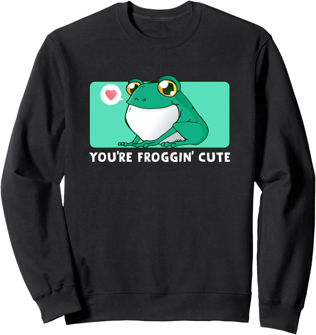 Kawaii süsser Anime Frosch You're Froggin Cute Sweatshirt