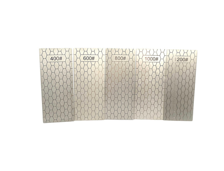 Yuejizhe 5Pcs Diamant Schärfsteine,400/600/800/1000/1200 Messerschärfer Professional,Diamant-Schärfs