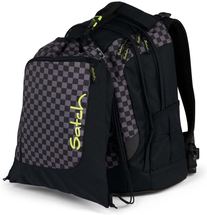 Satch Match Plus Schulrucksack Set 3tlg. inkl. Schlamperbox und Sportbeutel (Blackjack), Blackjack