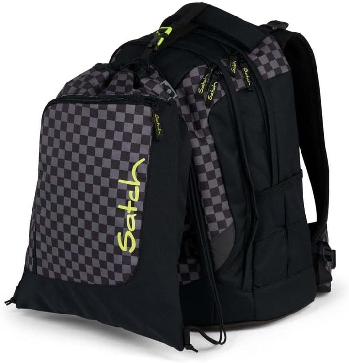 Satch Match Plus Schulrucksack Set 3tlg. inkl. Schlamperbox und Sportbeutel (Blackjack), Blackjack