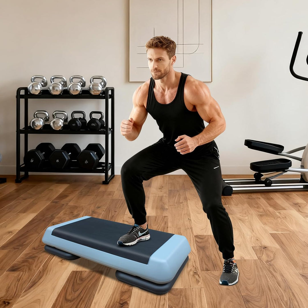 76 cm Zoll verstellbarer Aerobic-Stepper in Fitness- und Trainingsplattform, rot/schwarz, mit 2 Erhö
