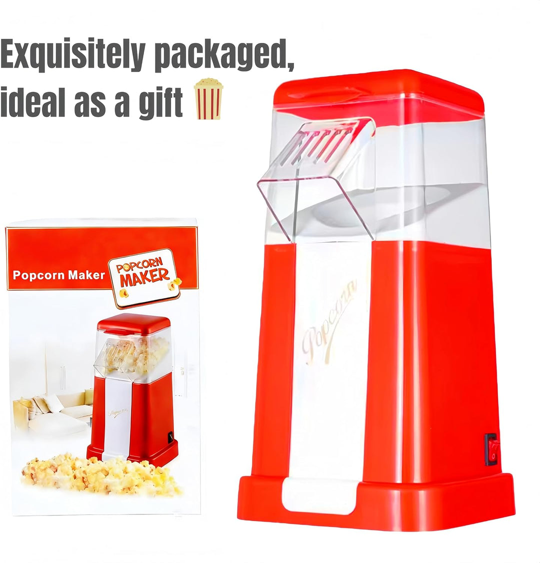Kleiner Heim-Popcornmaschine, 3-Minuten-Schnellpopping, platzsparendes Kompakt-Design, transparente